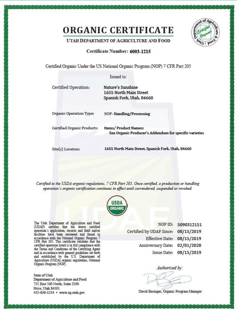 Контроль качества и сертификация бад Nature’s Sunshine Products - 18